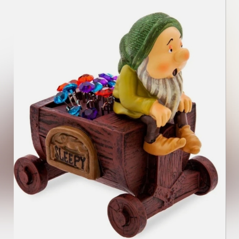 Disney Parks Snow White & Seven Dwarfs SLEEPY 85th Figural Trinket Dish Set NEW